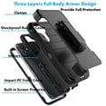 thumbnail image 3 of Galaxy A55 5G Case,Takfox Samsung Galaxy A55 5G Holster Phone Case with Built-in Screen Protector Swivel Belt Clip [3 Layers] Heavy Duty Full Body Protection Shockproof Kickstand Cover - Black, 3 of 8