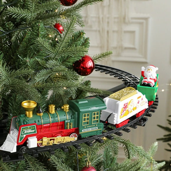 Clearance! Christmas Set Hanging Toys with Light & Sound for Boys Girls Set Around Under The Christmas Tree with Steam Carriages Tracks for 312 Years Old Kids Decoration Gift