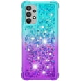 thumbnail image 2 of case for Samsung Galaxy A32 4G（Not 5G） Women Case,Creativity Clear Gradient Quicksand Glitter Flowing Liquid Floating TPU Case Bling Diamond Sparkle Cover for Samsung Galaxy A32 4G JB Bluish Violet, 2 of 7