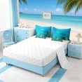 thumbnail image 4 of Manfei Underwater Wave Bedding Comforter Set for Kids Boys and Girls, Coastal Ocean Print Full Bedding Set, Reversible 7 Pieces, 4 of 6