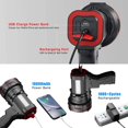 thumbnail image 2 of IBAOIBAOLEA A Rechargeable Spotlight Super Bright IBAOLEA D Tactical Flashlight 6000 High Lumens Spot Light Waterproof Handheld Searchlight 10000mAh Power Bank,6 Lights Modes for Home and Outdoor - -, 2 of 8