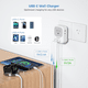 thumbnail image 4 of Adaptador Argentina Viaje, Universal Australiano Enchufe de Corriente con 3 USB (1 USB C), Cargador Tipo C con 4 Salidas Xtellar blanco, 4 of 4