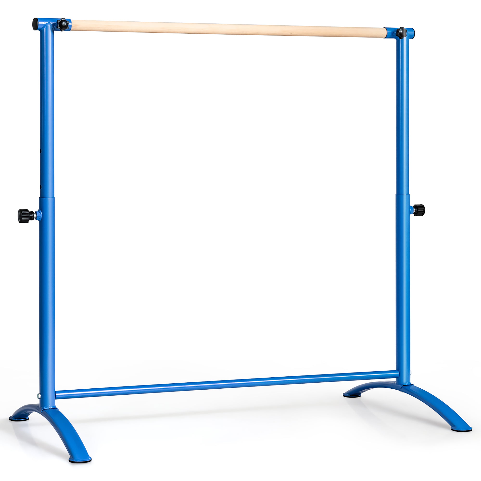 Costway 51'' Portable Freestanding Stretching Dancing Ballet Bar with 4  Adjustable Heights Blue 