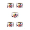 thumbnail image 3 of maskred 500 Pieces Colorful Thank Stickers Labels 5 for Birthday Party 1 Roll 1.5 Inch 5Set, 3 of 6