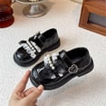 thumbnail image 5 of Owordtank Girls Mary Jane Dress Shoes with Pearls, PU Leather Flats Boots School Uniform Princess Shoes, 5 of 5