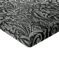thumbnail image 2 of Ambesonne Grey Fitted Sheet, Classic Floral Ornament, Queen Size, Grey Black, 2 of 3