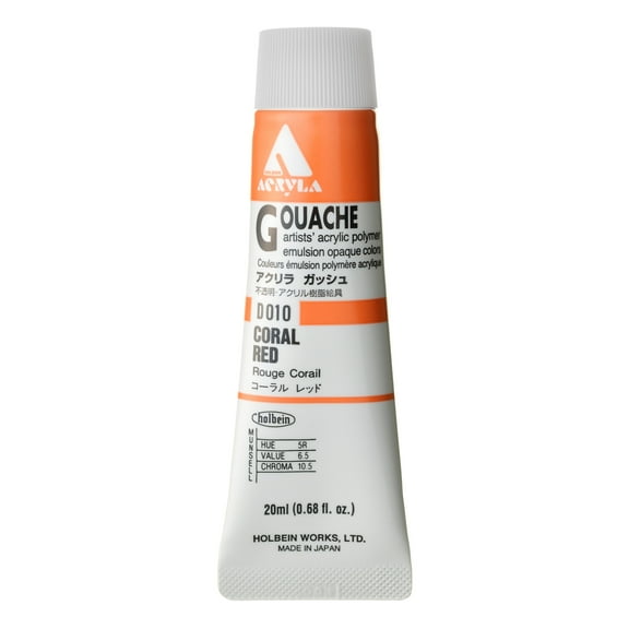 Holbein Acryla Gouache, 20ml, Coral Red