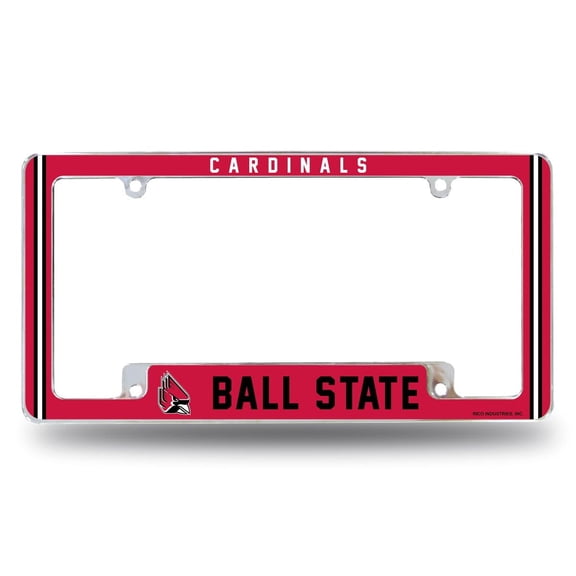 Ball State Cardinal's Chrome Metal License Plate Frame