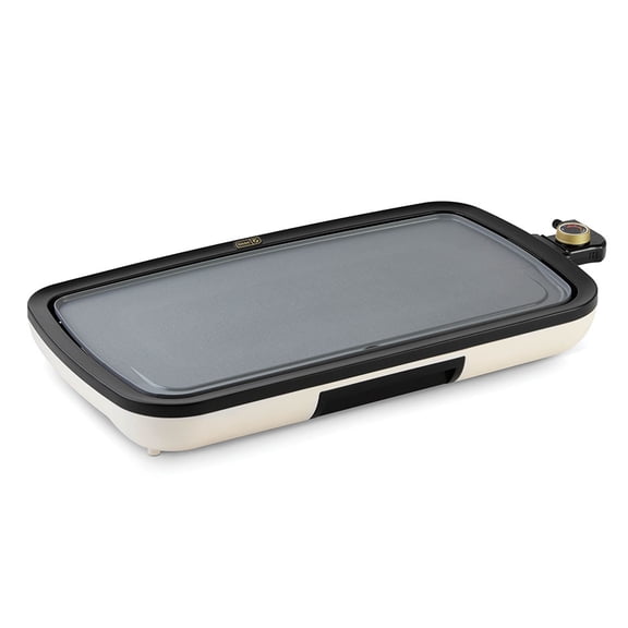 Dash Everyday Ceramic Nonstick Electric Griddle, 20"x10.5" Cooking Surface, Cream