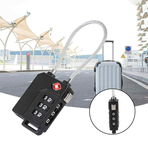 No Keys Steel Tsa Lock, Tsa21100 3-Digit Steel Wire Lock, For Travel Suitcase Luggage