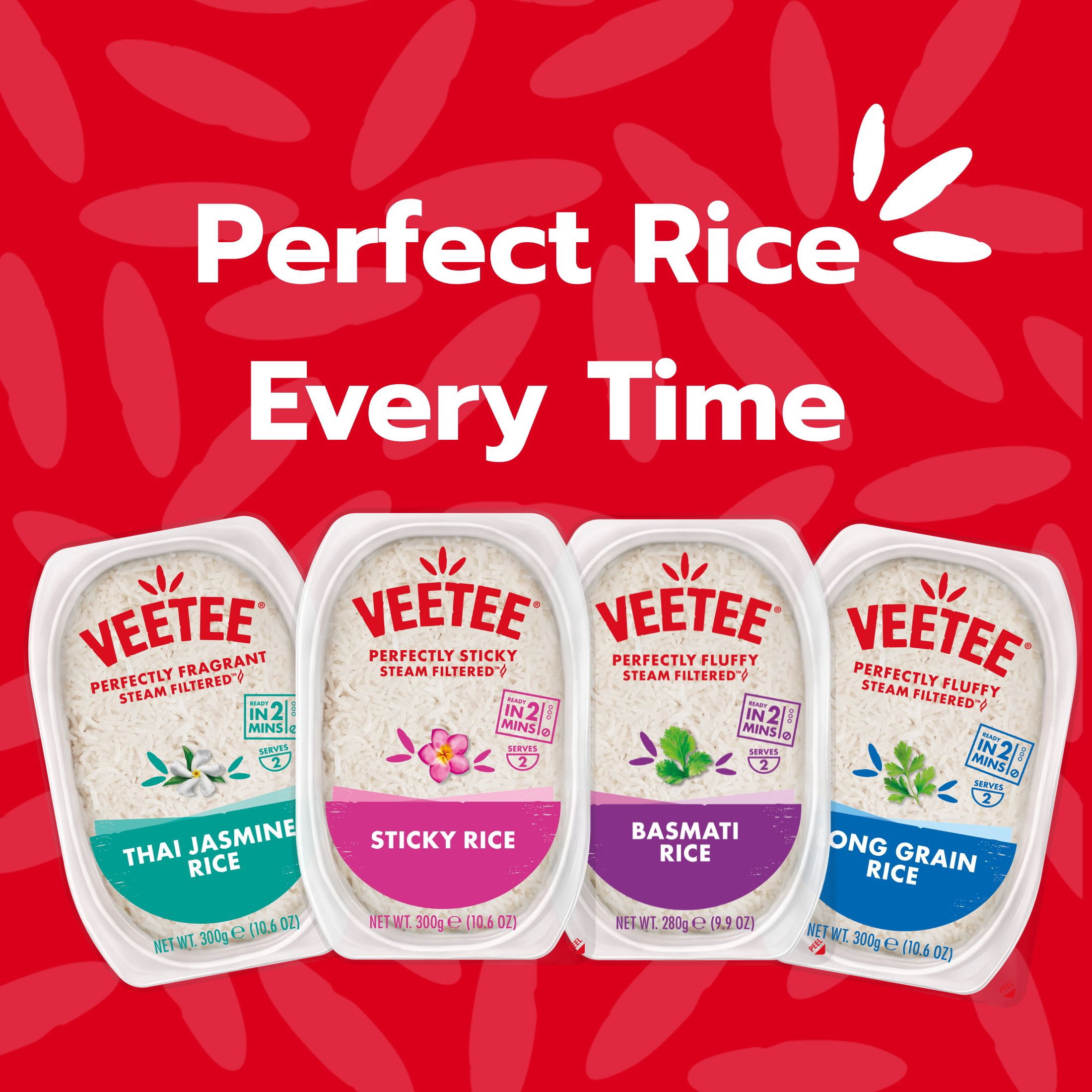 (2 pack) VeeTee-Heat and Eat Basmati Rice – 9.9 oz, Free from Artificial Ingredients.