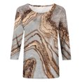 thumbnail image 4 of Hauts pour Femmes Mode pour Femmes T-shirt Ample Imprimé de Pâques Blouse Mi-Longue à Manches 3/4 Col Rond Hauts Décontractés Femmes Hauts Grande Taille en Liquidation, 4 of 5