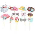 thumbnail image 1 of 2 Set Floral and Dessert Design Handheld Photo Props Set Easter Party Paper Photo Booth Props Set Party Supplies for Easter Party Supplies, 1 of 5