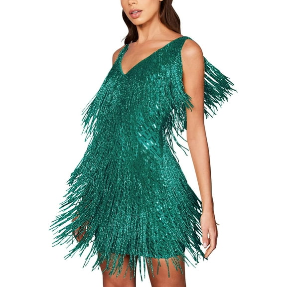 Sequin Cocktail Dresses Flapper Dresses 1920s Gatsby with All-Over Fringe Mini Dresses Prom Party Dress