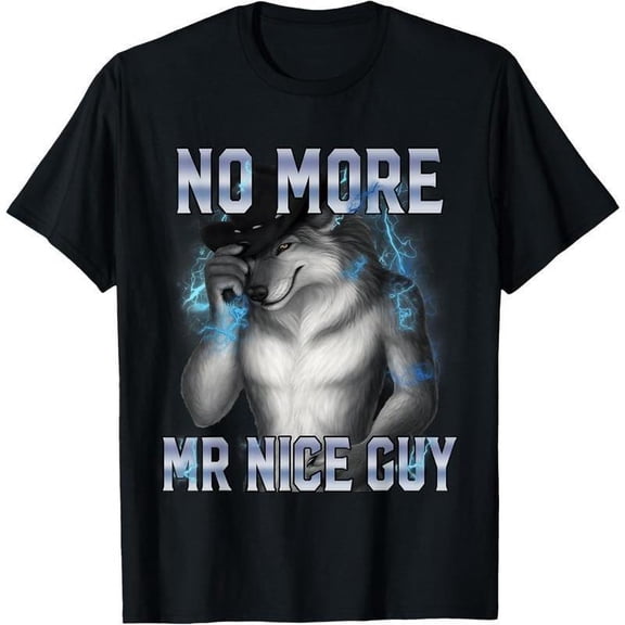 Funny Alpha Wolf Meme T-Shirt 100% cotton unisex graphic T-shirt Men's and Women's Humorous Casual Wear, Casual, Fashion