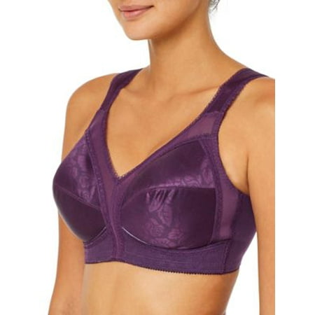 

Playtex 18 Hour 4693 Ultimate Shoulder Comfort Wirefree Bra Plum Majestic 42D Women s