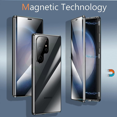 thumbnail image 5 of Aplicable a Samsung S23u Magnetic King S24/S22 HD Estuche para teléfono resistente a caídas con espejo y hebilla magnética de metal a prueba de mirones, 5 of 5