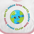 thumbnail image 4 of Inktastic Peace Love Earth Boys or Girls Baby Bib, 4 of 4