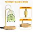 thumbnail image 5 of BEEPRINCESS Candle Warmer Lamp, 2/4/8H Timer, Dimmable, Adjustable Height, Green Glass Shade, 2 Bulbs, 5 of 7