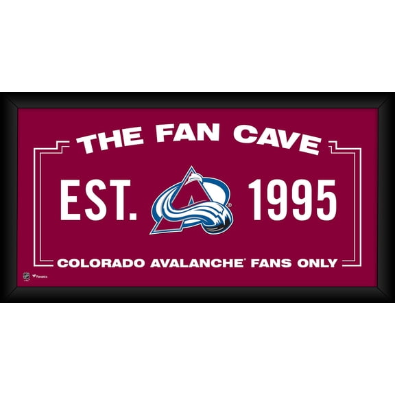 Colorado Avalanche Framed 10" x 20" Fan Cave Collage