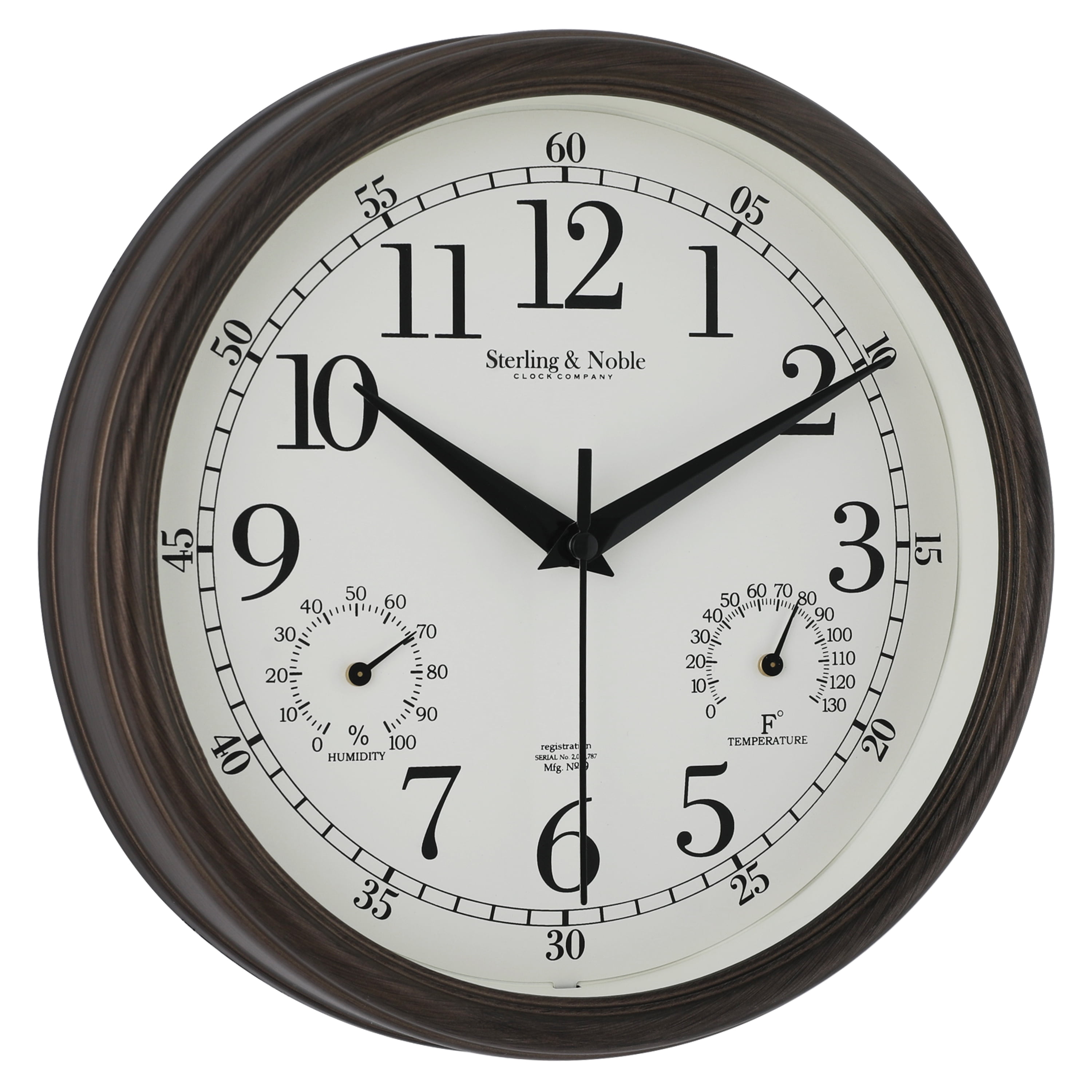 Mainstays 9.5" Quartz Traditional Indoor & Outdoor Wall Clocks, Analog