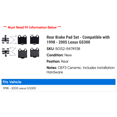 thumbnail image 2 of Rear Brake Pad Set - Compatible with 1998 - 2005 GS300 1999 2000 2001 2002 2003 2004, 2 of 2
