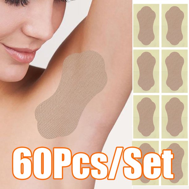 Shenmeida Underarm Sweat Pads, 60Pcs Disposable Absorbent Sweat Armpits