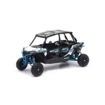 Polaris RZR XP 4 Turbo EPS ATV, Blue - New Ray 57843B - 1/18 scale Diecast Model Toy Car