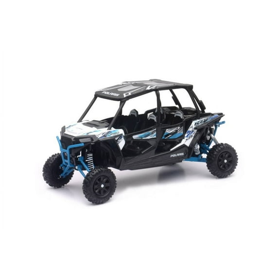 Polaris RZR XP 4 Turbo EPS ATV, Blue - New Ray 57843B - 1/18 scale Diecast Model Toy Car