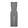 thumbnail image 5 of Samickarr Jumpsuits For Women Plus Size Romper Bodysuit Romper Jumpsuits One Piece Body Full Suit Jumpsuits For Women Sleeveless Pocket Solid Color Loose Straight Pants Romper Pants, 5 of 6