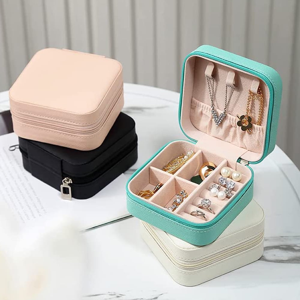 Portable Travel Jewelry Box Organizer Ring Earring Bracelet Display Storage Case 
