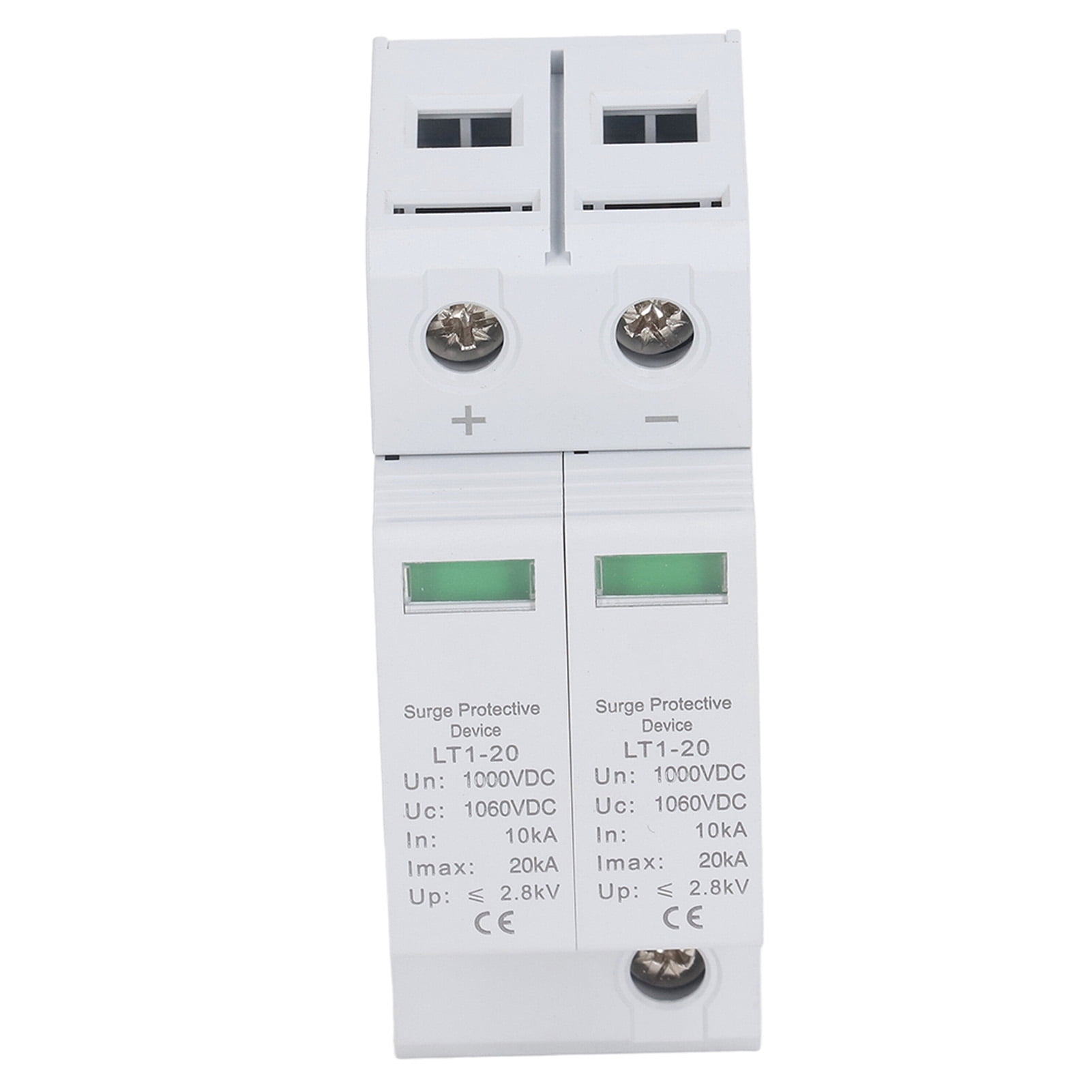 Surge Protector Protective Device, 2P Modular Design Surge Arrester Device 1000V DC  for On Load Electrical Equipment for Photovoltaic Power Generation System