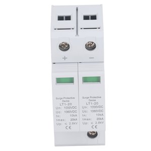 Surge Protector Protective Device, 2P Modular Design Surge Arrester Device 1000V DC  for On Load Electrical Equipment for Photovoltaic Power Generation System