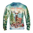 thumbnail image 2 of Merry Christmas Santa Reindeer Antlers Belgian Malinois Sleigh Xmas Winter Holiday All Over Print 3D Sweatshirt Unisex Merch Sheepdog Dog Lover Gifts - 00023, 2 of 6
