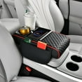 thumbnail image 1 of Car Armrest Riser Pad with Wireless Charging, Nappa Leather Console Organizer, Dual Cup Holders, Side Pocket Storage for Enhanced Driving Comfort & Phone Power, 1 of 8