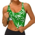 thumbnail image 3 of Uemuo Bamboo Pattern Women's Sports Bra - High Impact Support, Breathable, and Comfortable Athletic Bra for Running, Yoga, and Workouts, 3 of 9