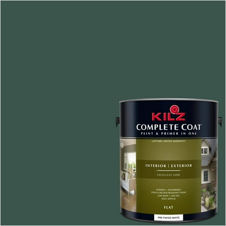 - KILZ COMPLETE COAT Interior/Exterior Paint & Primer in One #RG290-02 Deep Spruce
