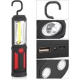 thumbnail image 2 of Luz de trabajo LED recargable con lámpara LED magnética de 500 lm y 3 W para garaje automático, taller, camping, bricolaje (rojo),11 Feliz Sencillez, 2 of 5
