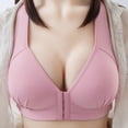 thumbnail image 2 of Amvlyk Front Closing Bras for Women Wireless Seamless Comfort Push Up Front Snap Bras Breathable Easy to Wear Front Buckle Bras for Everyday Bra Walking Life Work, 2 of 9