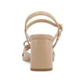 thumbnail image 4 of Journee Womens Issmia Two Tone Covered Block Heel Multi Strap Sandals, 4 of 9