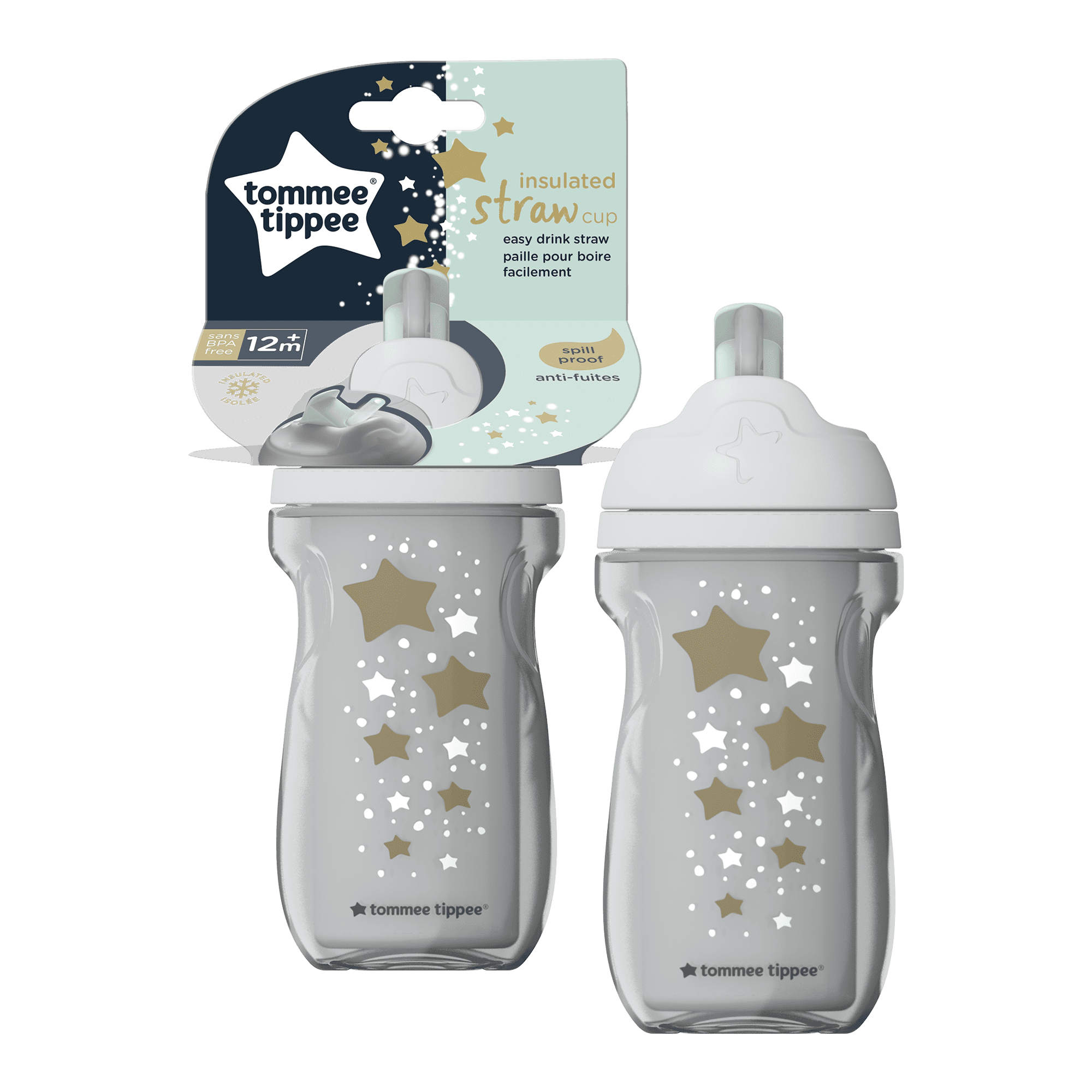 Tommee Tippee Insulated Toddler Straw Sippy Cup, 9ounce, 12+ months