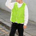 thumbnail image 2 of GiLiling Boys Formal Vest Elegant Speech Recital Wedding Party V-neck Button Up with Pockets Outfit for Kids (Green, 3-5 Years), 2 of 7