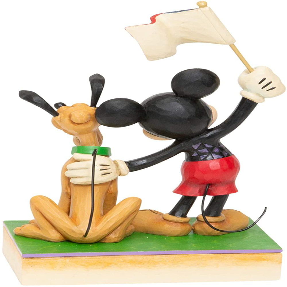 Enesco Disney Traditions by Jim Shore Mickey & Pluto Patriotic Figurine 6005975 