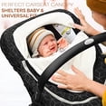 thumbnail image 2 of Yoofoss Funda para asiento de coche para bebé, cubierta de invierno para toldos para proteger al bebé del viento frío, funda portabebés de felpa súper cálida para niños y niñas (negro), 2 of 5