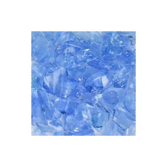 Recycled Chunky Glass, Crystal Blue - Small - 0.25-0.5 in. - 3 lbs