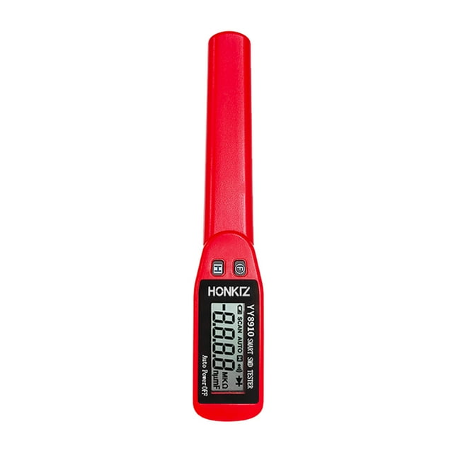 Yeacher Digital Surface Mounted Device Tester Intelligent Diode Continuity Resistor Capacitor Test Device 3000 Counts Auto Ranging Resistance Capacitance Voltage Measurement Meter