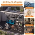 thumbnail image 4 of Domi 8x12 Ft Resin Outdoor Storage Shed with Floor, Weatherproof Plastic Garden Shed for Tools, Bikes, Lawn Mower, Patio & Backyard, 4 of 7