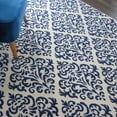 thumbnail image 6 of Nourison Grafix Damask White/Blue 6' x 9' Area Rug, (6x9), 6 of 8