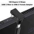 thumbnail image 2 of Adaptador USB C AreMe 180° en forma de U macho a hembra 10 Gbps PD 100W, 2 of 6