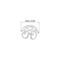 thumbnail image 2 of Uxcell Flower Bead Caps, 100Pcs 10x4mm Hollow Metal Spacer Bead End Caps Silver White, 2 of 6